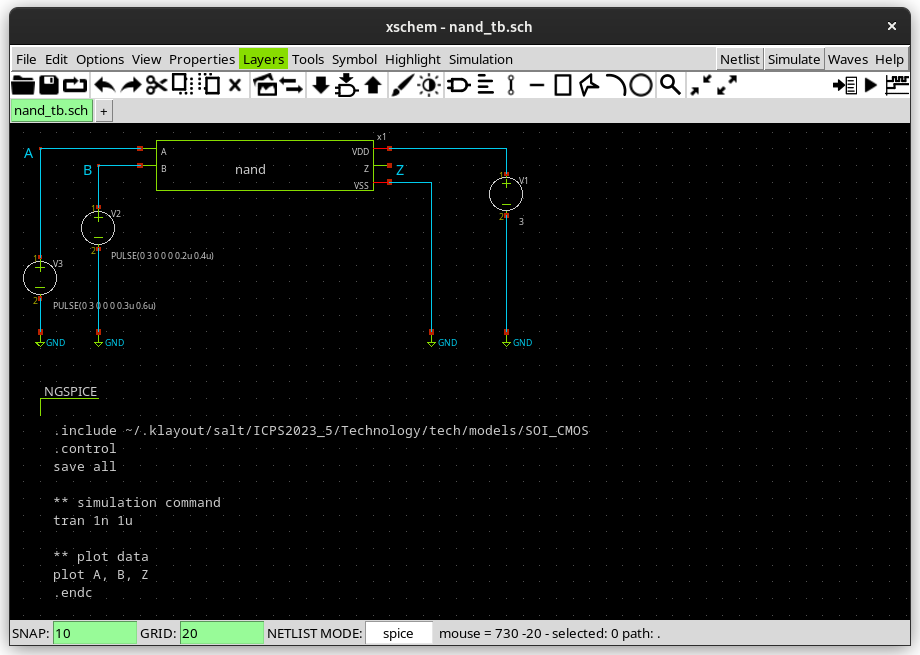 Testbench circuit